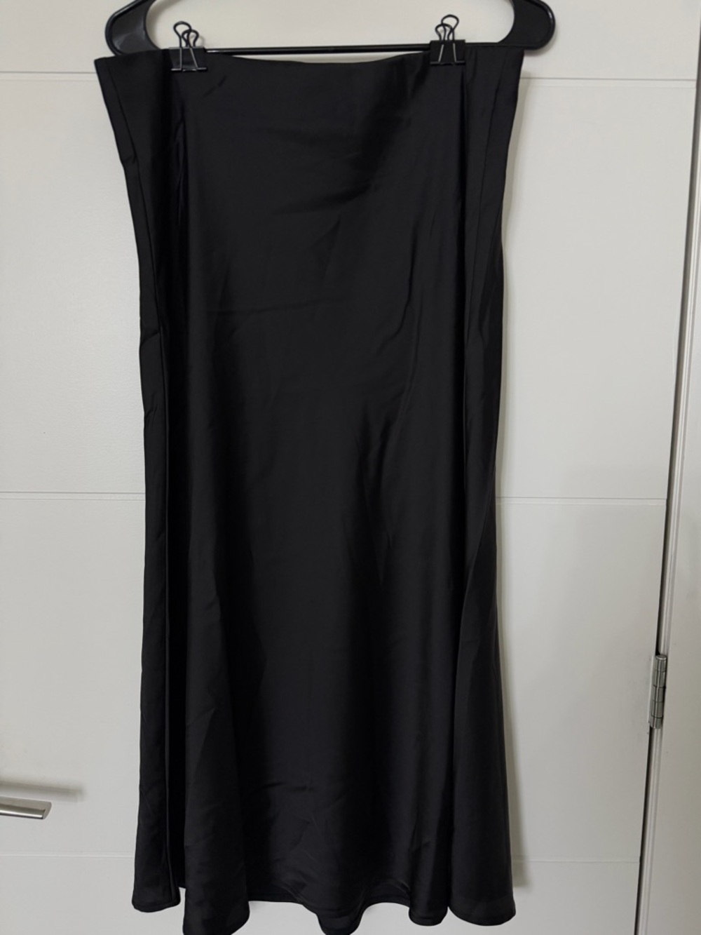 George Black Satin Bias Slip Skirt